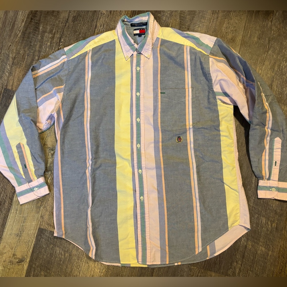 Tommy Hilfiger Multicolor Striped Casual Button Down Shirt